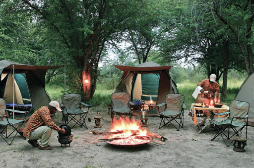 botswana mobile camping evening