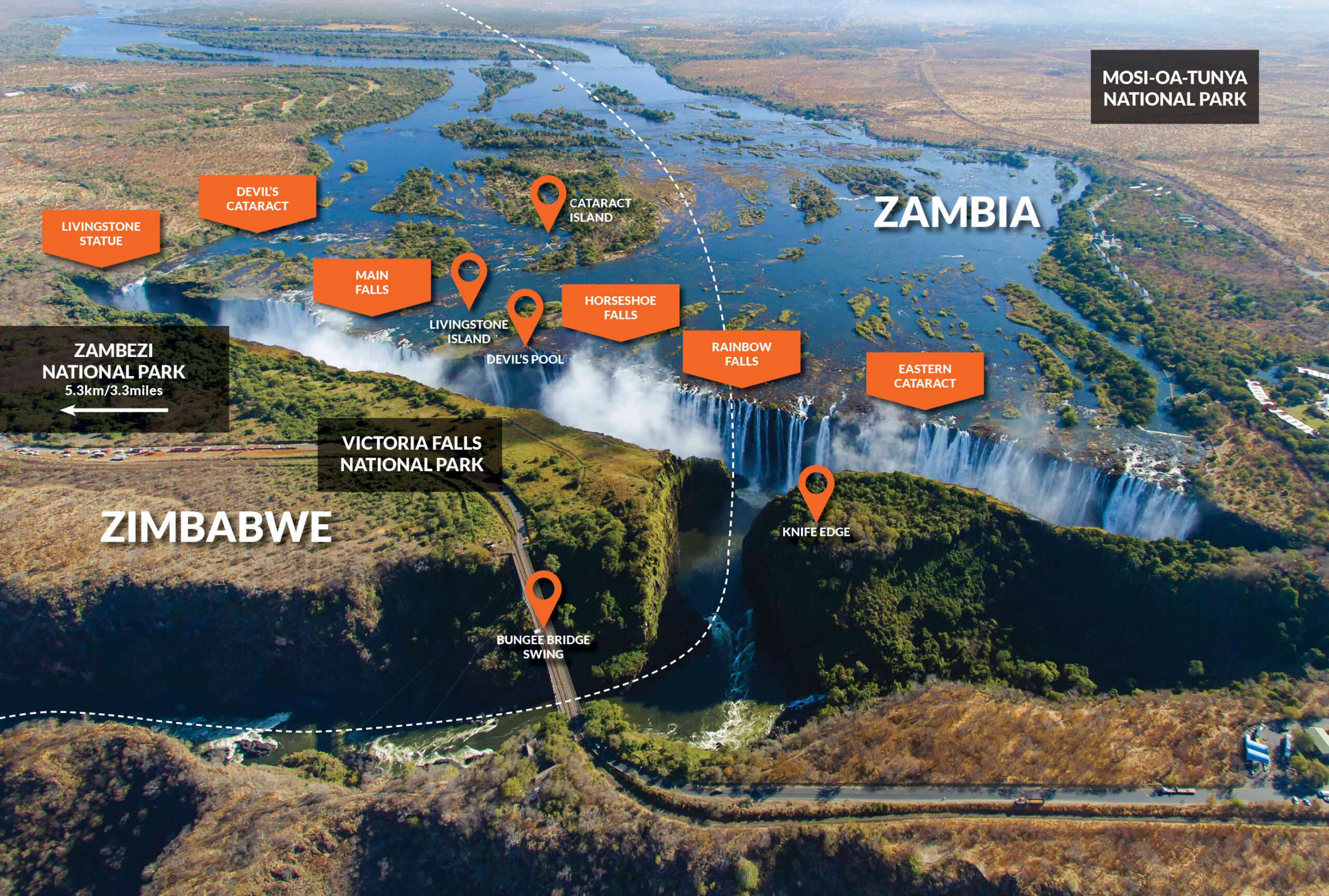 Victoria Falls Zimbabwe OR Zambia Best View Of Victoria Falls